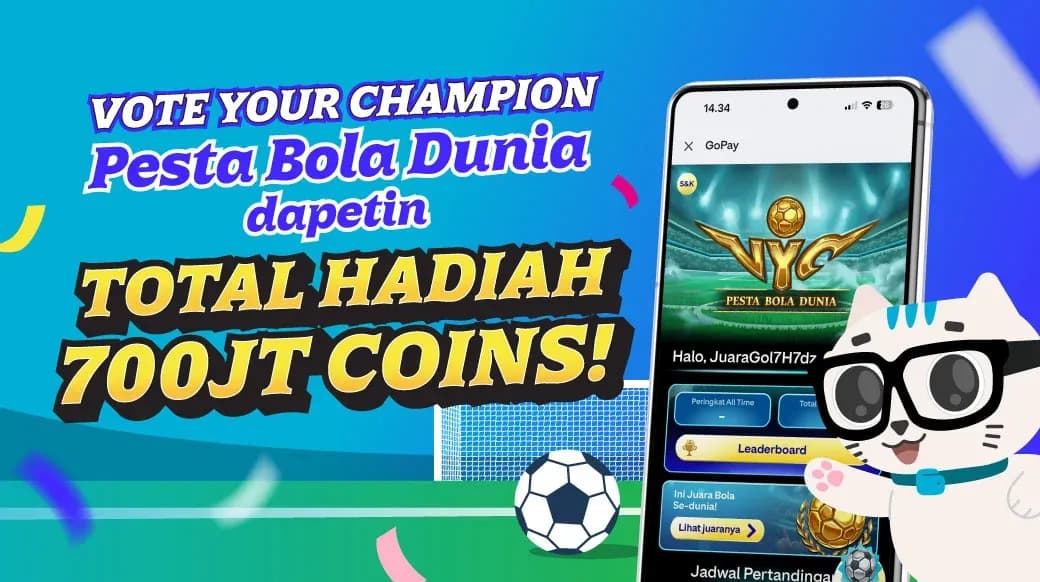 Nonton Pesta Bola Jadi Makin Seru! Vote Negara Favoritmu & Menangkan Hingga 700 Juta GoPay Coins